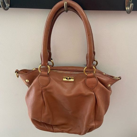 J. Crew Bags J Crew Cognac Brompton Leather Hobo Bag Poshmark